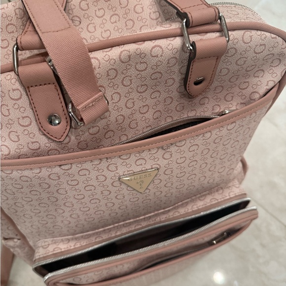 GUESS Pink Monogram Backpack - Picture 3 of 11